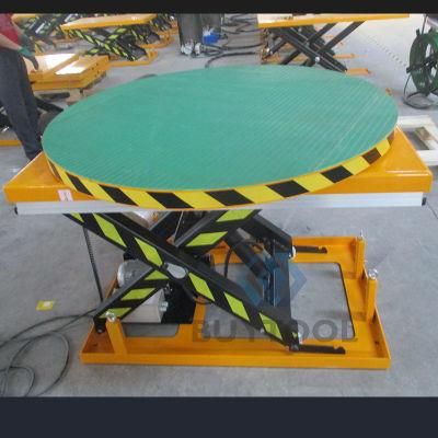 Scissor Lift Tablewith Rotary Plate