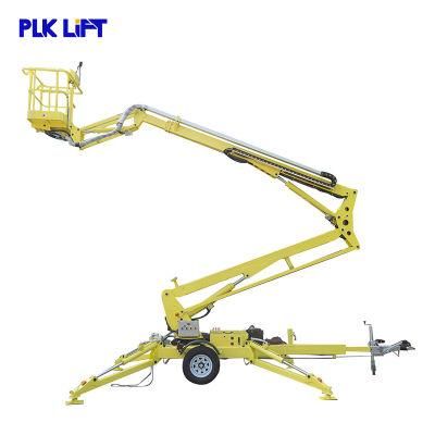 China Boom Lift Hydraulic Articulated Trailer Mounted Man Cherry Picker
