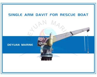 21kn Single Arm Slewing Davit for Rescue Boat with Solas Approved