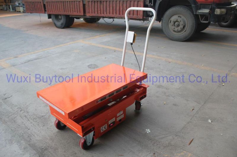 800W Mobile Lift Tables Portable Material Handling Lift Table Electric DC 1010X520mm