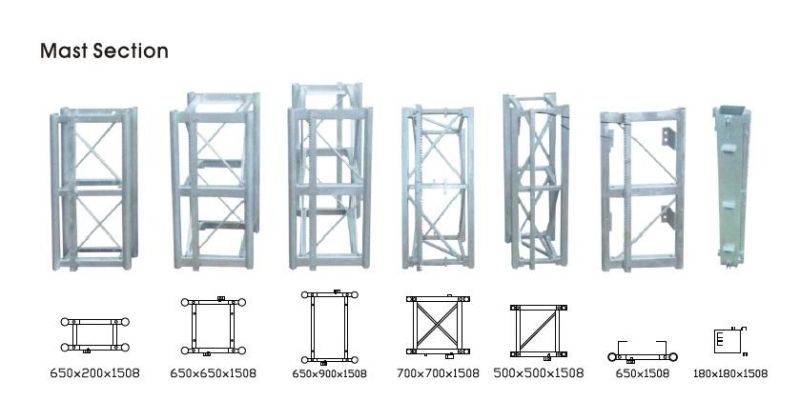 2ton Double Cage Building Hoist Sc200/200td, Height 110m with Galvanized Mast