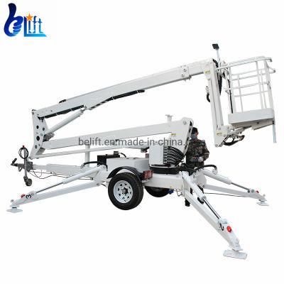 200kg Loading Capacity Electric Battery Trailer Mounted Spider Boom Lift