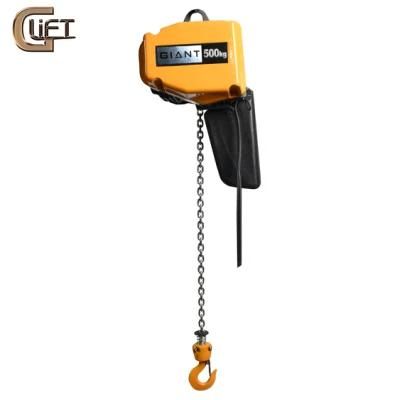 0.5 Tons High Quality Electric Chain Hoist with Hook Giant Lift Chain Block China Manufactory (HBD-II-0.5)