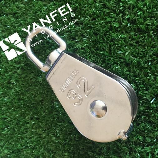 Stainless Steel Swivel Rope Pulley with Single/Double Wheel