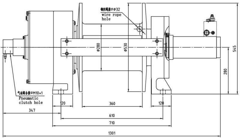 25 Ton Hydraulic Winch for Wrecker Truck