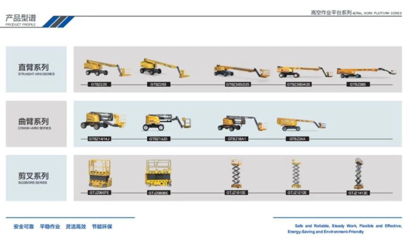 XCMG Official Manufacture 14m Articulated Boom Lift Aerial Platform Lifting Equipment Gtbz14jd for Sale