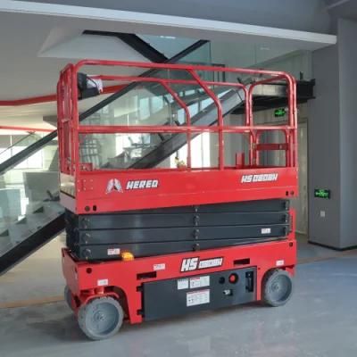 CE ANSI Certified 6m 8m 10m 12m Self Propelled Electric Hydraulic Driving Scissor Lift with Extension Platform