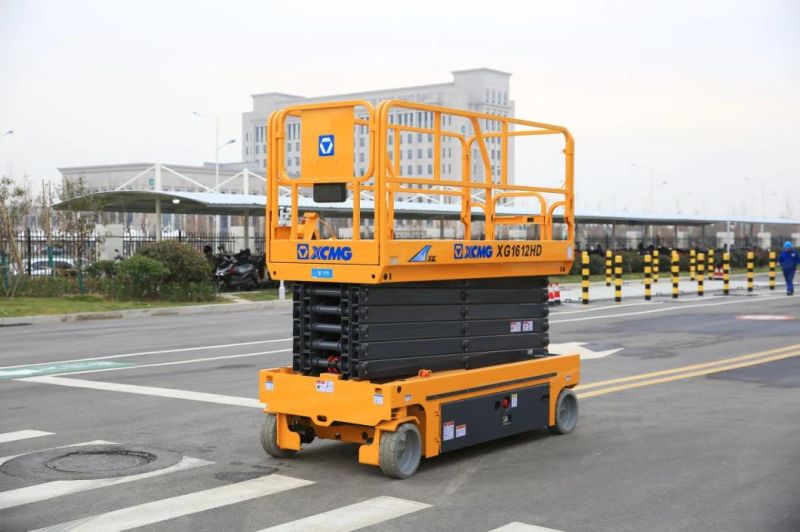 XCMG Manufacturer Awp Xg1612HD Small Hydraulic Scissor Lift Trolley with 16m High