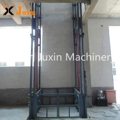 1000kgs Wall Mounted Electric Rail Guide Freight Platform Elevator Hydraulic Vertical Warehouse Home Material Goods Cargo Lift