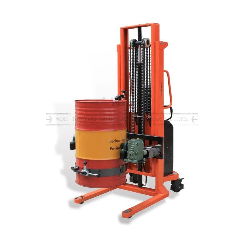 Scale Equipped Semi-Electric Vertical-Lift Drum Mover/Stacker