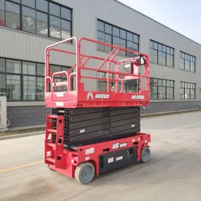 12m Indoor Scissor Lift Mobile Self-Propelled Hydraulic Scissor Lift with En Report