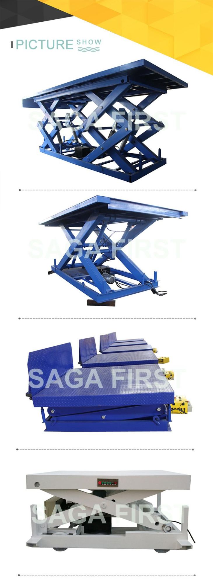 Customized Stationary Car Lifter Cargo Hydraulic Scissor Lift