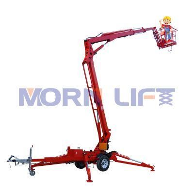 OEM Hydraulic 14m Morn China Boom Cherry Picker Aerial Towable Man Lift