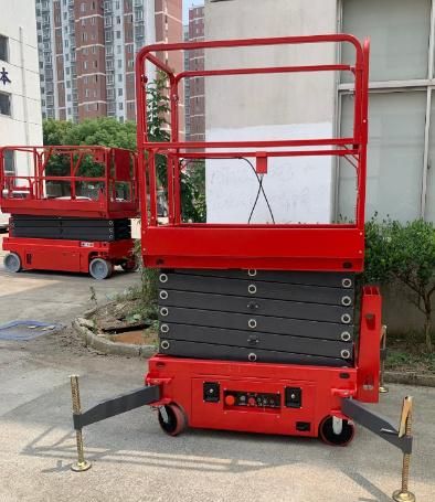 Simple Operation Hydraulic Man Semi-Electric Vertical Lifting Mobile Mini Scissor Lift