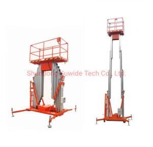 6m 8m 10m 12m 14m 16m 18m 20m Aerial Work One Man Lift Aluminum Alloy Lift Mobile Vertical Hydraulic Mast Lift