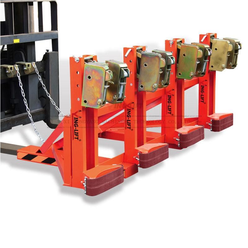 Dg2000b Double Eagle Grip Forklift Mounted Rubber-Belt Drum Grabbers Load Capacity 2000kg