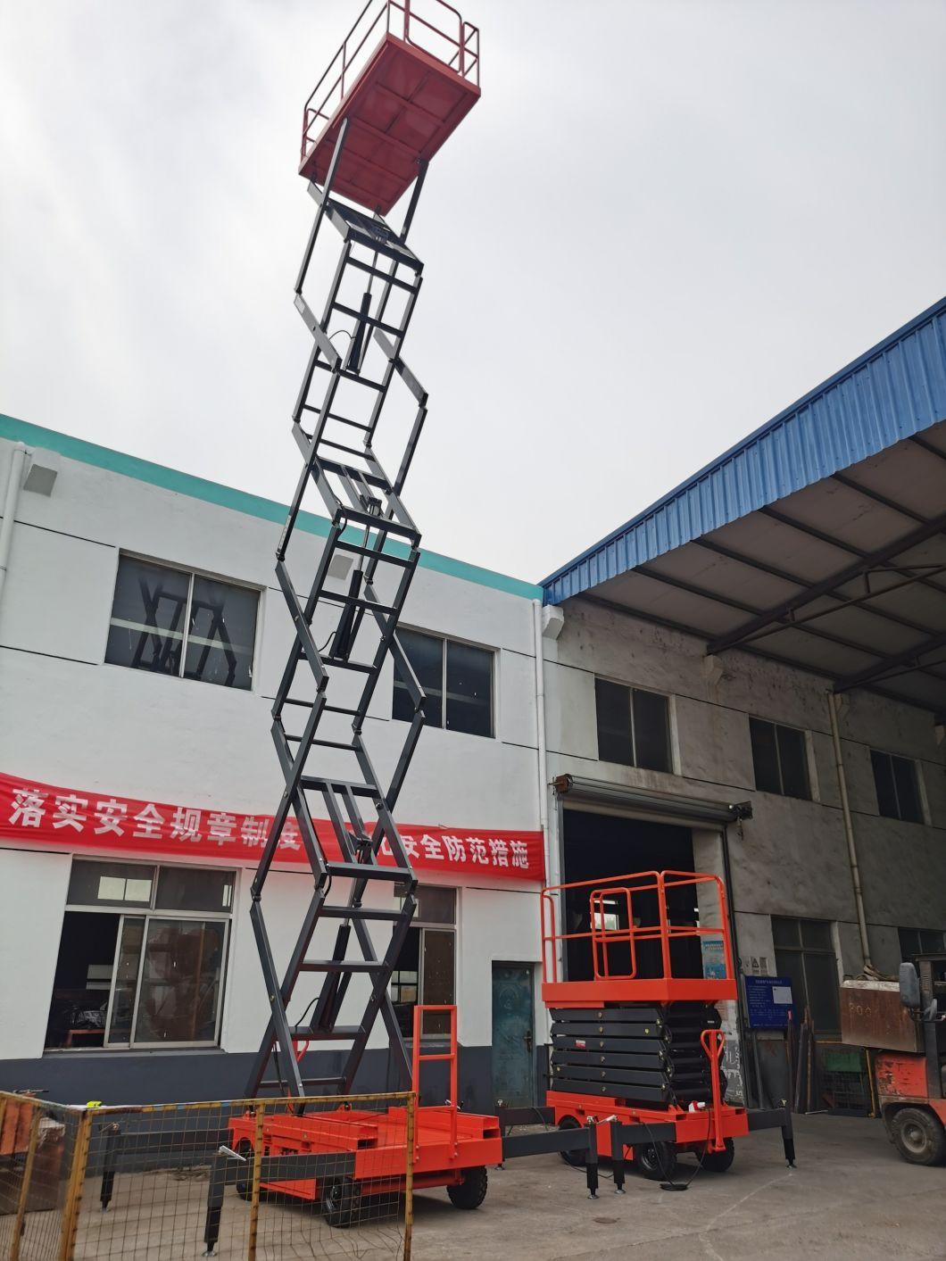 4-18m Manual Moving Mini One Man Lift Battery Hydraulic Electric Aerial Mobile Scissor Lift