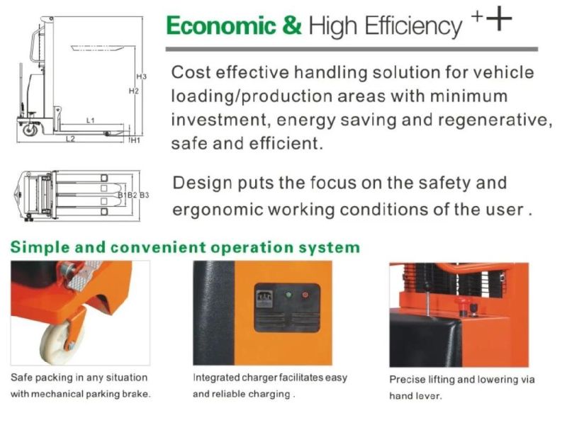 1.5ton Semi Electric Pallet Truck Electric Stacker