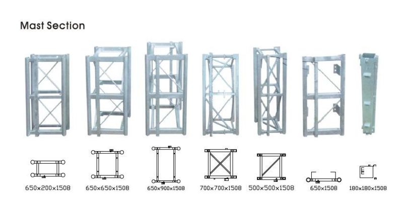 2ton Double Cage Building Hoist Sc200/200td, Height 100m with Galvanized Mast