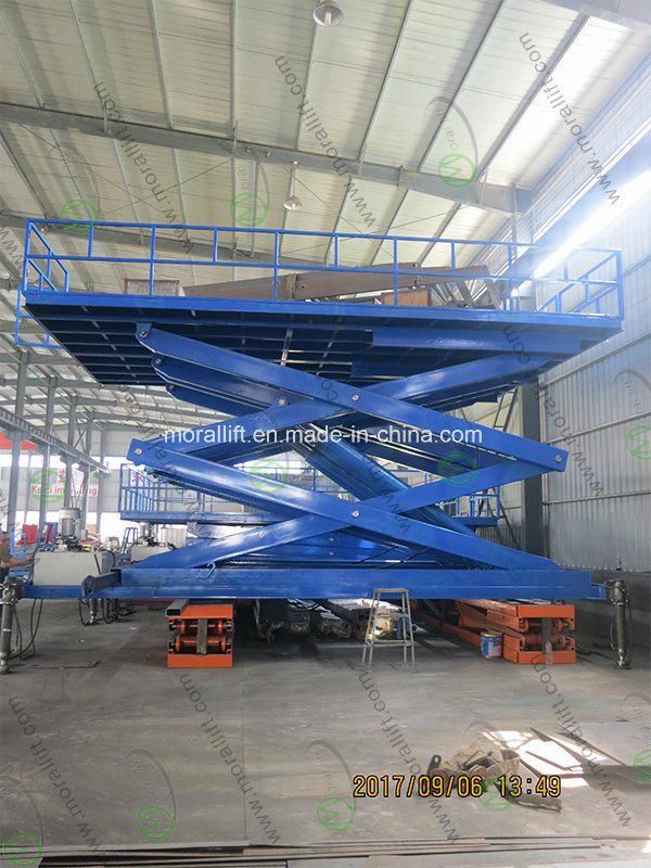 Heavy loading scissor type hydraulic scissor lift