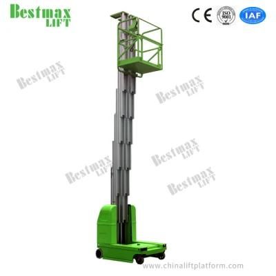 Mg750-2s 200kg Load Self Propelled Aluminum Aerial Work Platform with Big Wheels
