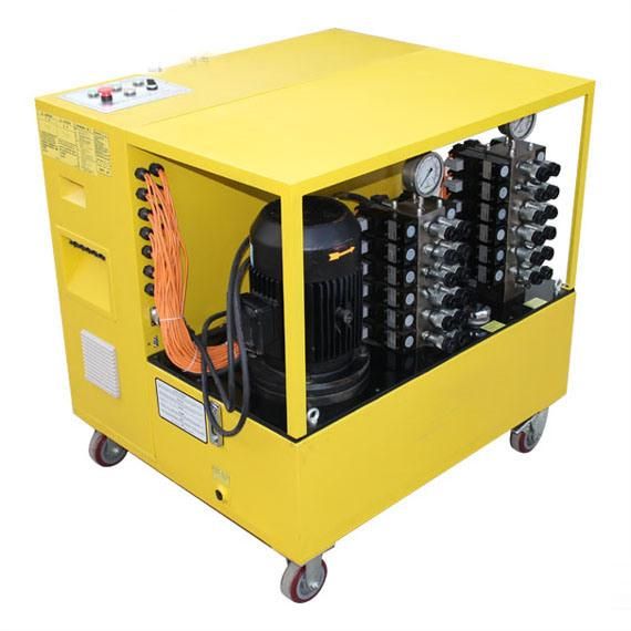 4-Point Hydraulic Synchronous Lifting Pulse Width Modulation PLC System