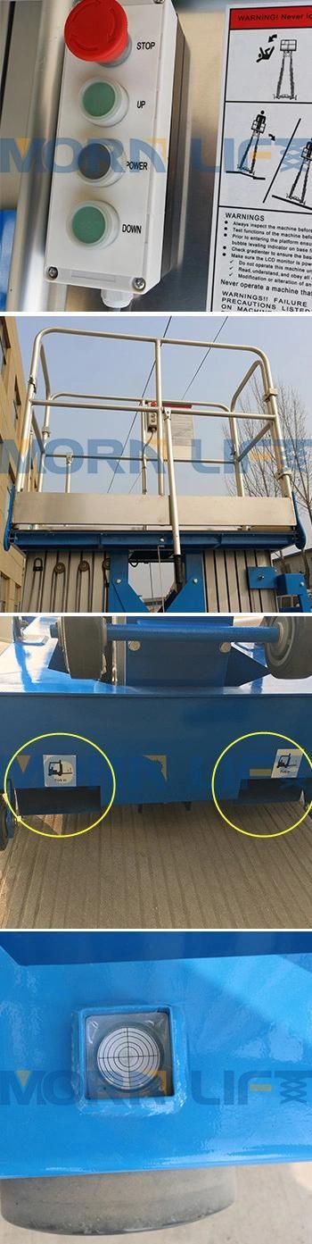 AC Power Aluminum One Single Mast Man Lift Platform