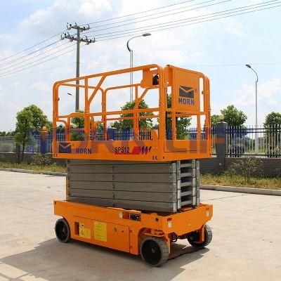 10m Morn China Aerial Battery Mobile Scissor Lift Work Platform with CE in