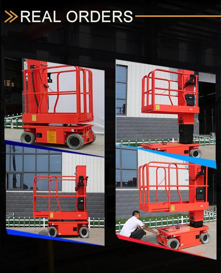 Low Cost Telescoping Lifts Producer Self Propelled Vertical Single Mast Electric Lifting Table