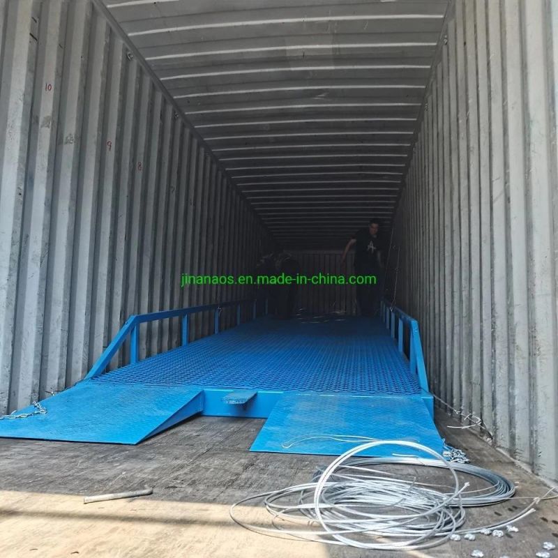 Hydraulic Mobile Container Loading Ramp with Load 10 Tons