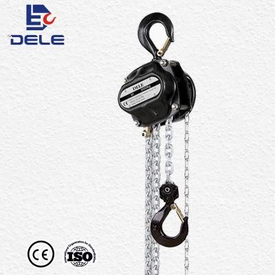 1t Black Manual Chain Pulley Block