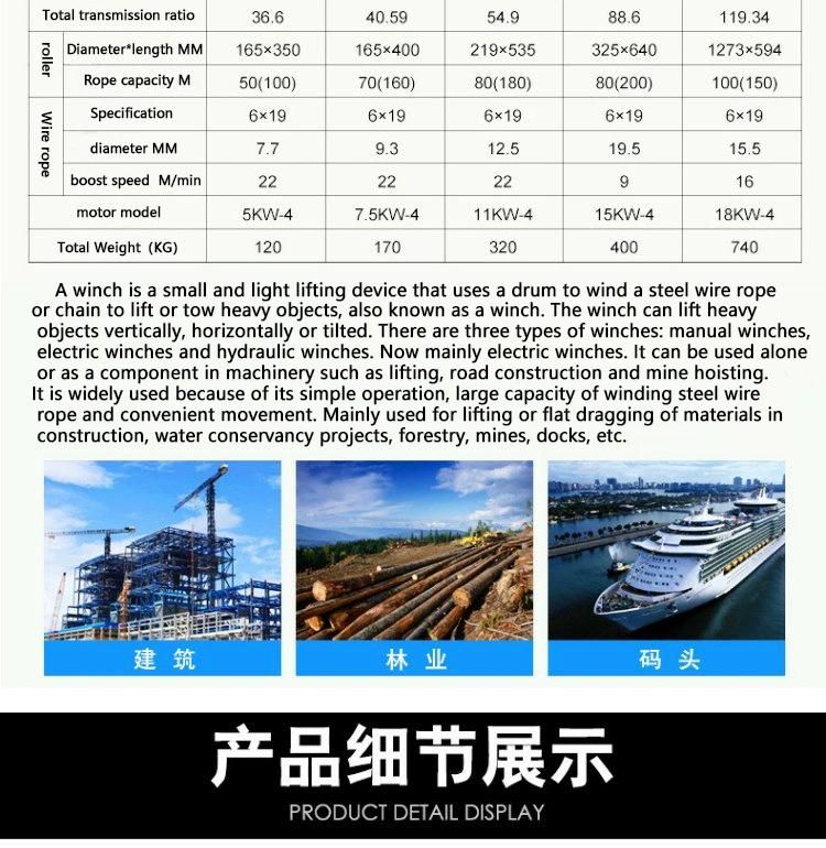 High-Quality Electric Winches Made in China Are Used in Construction, Mining, and Upgrading