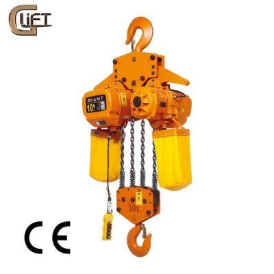 220V-380V China Manufacturer Supply Heavy Duty Electric Chain Hoist with Hook Giant Lift Electric Hoist (HHBD-I-10)