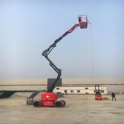 14m Articulated Boom Lift Diesel Engine Drive Crank Arm Aerial Work Platform