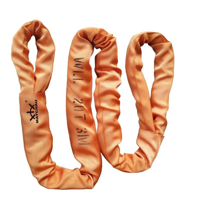 Thermal Resistant Polyester Flat Belt Type Color Code Webbing Sling for Crane