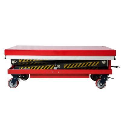 Mobile Castor Wheels Single Scissor Hydraulic Lift Platform with CE