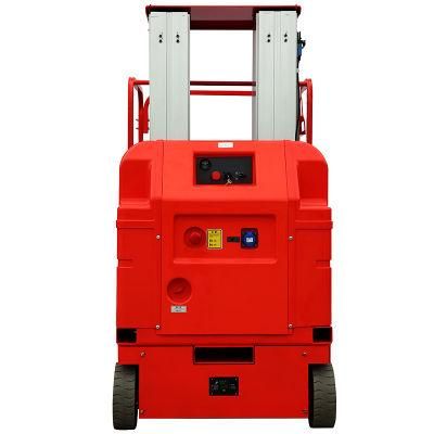 Sagafirst 7.5-9m Load 150-200kg High Aerial Work Platform Ladder Self Propelled Aluminum Dual Mast Vertical Lifts