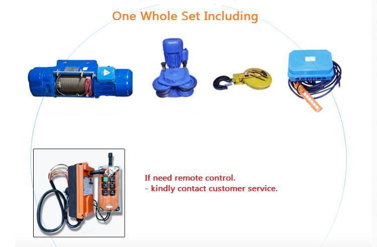 Double Motor Electric Power Wire Rope Electric Hoist for Sale