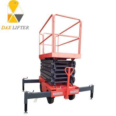 9.5m Height Mobile Scissor Lift with 400kg 450kg 500kg Capacity