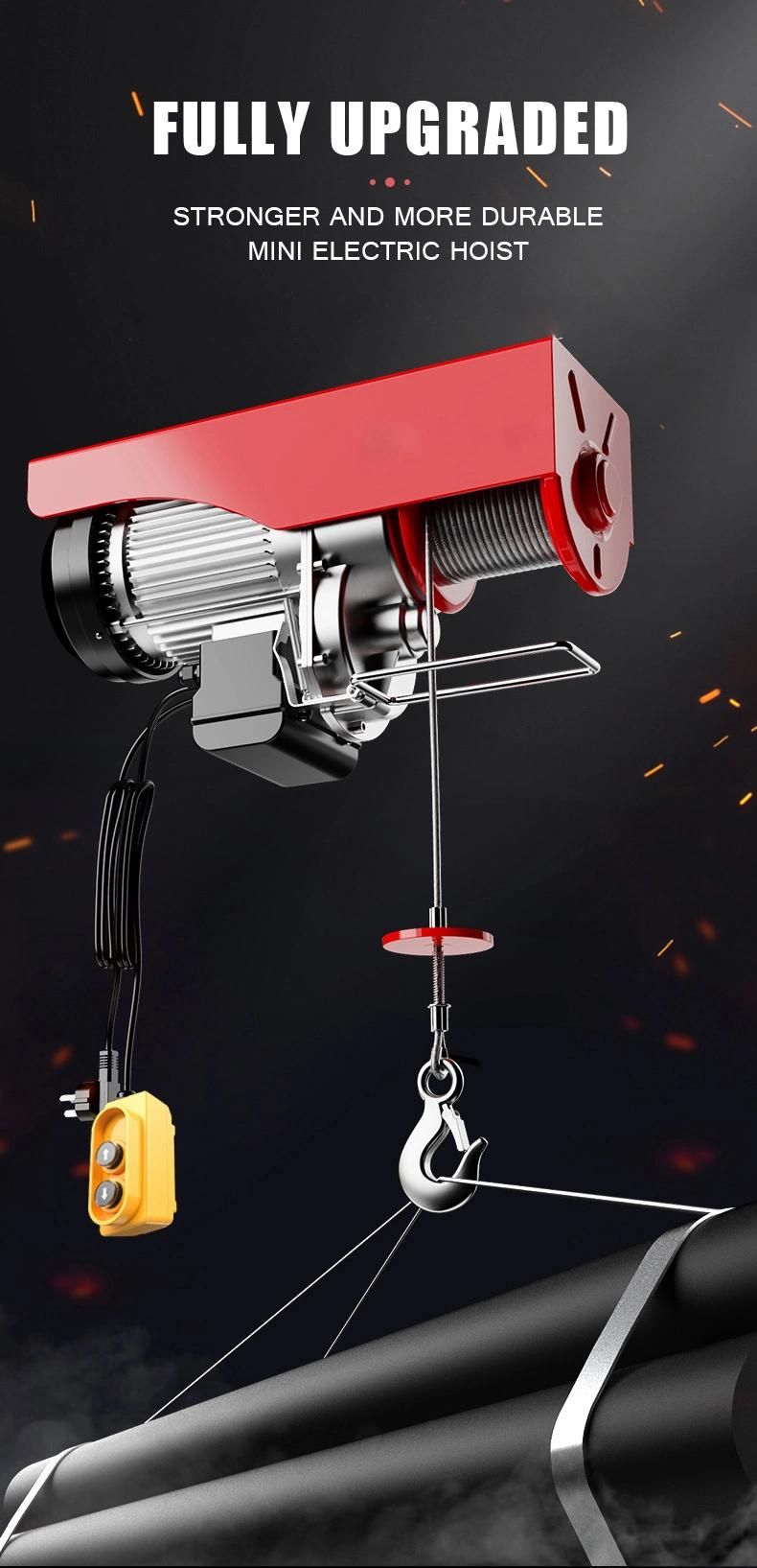 Load Capacity 125/250kg Wire Rople Electric Hoist with Voltage 220