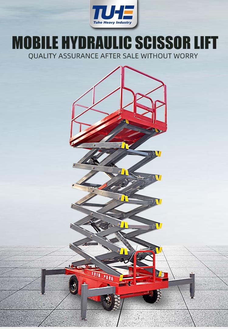 6m 8m 12m 14m 16m 18m Mobile Trailer Mounted Electric Hydraulic Man Scissor Lift Aerial Working Lift