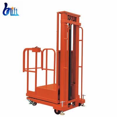 Portable 200kg Warehouse Electric Mobile Aerial Goods Order Picker Lift