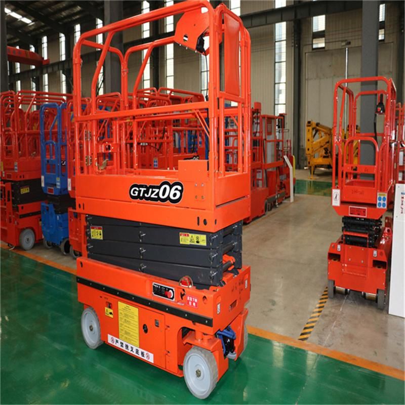 8m 10m 12m 14m Electric Battery Driving Tricycle Type People Hydraulic Scissor Lift Platform