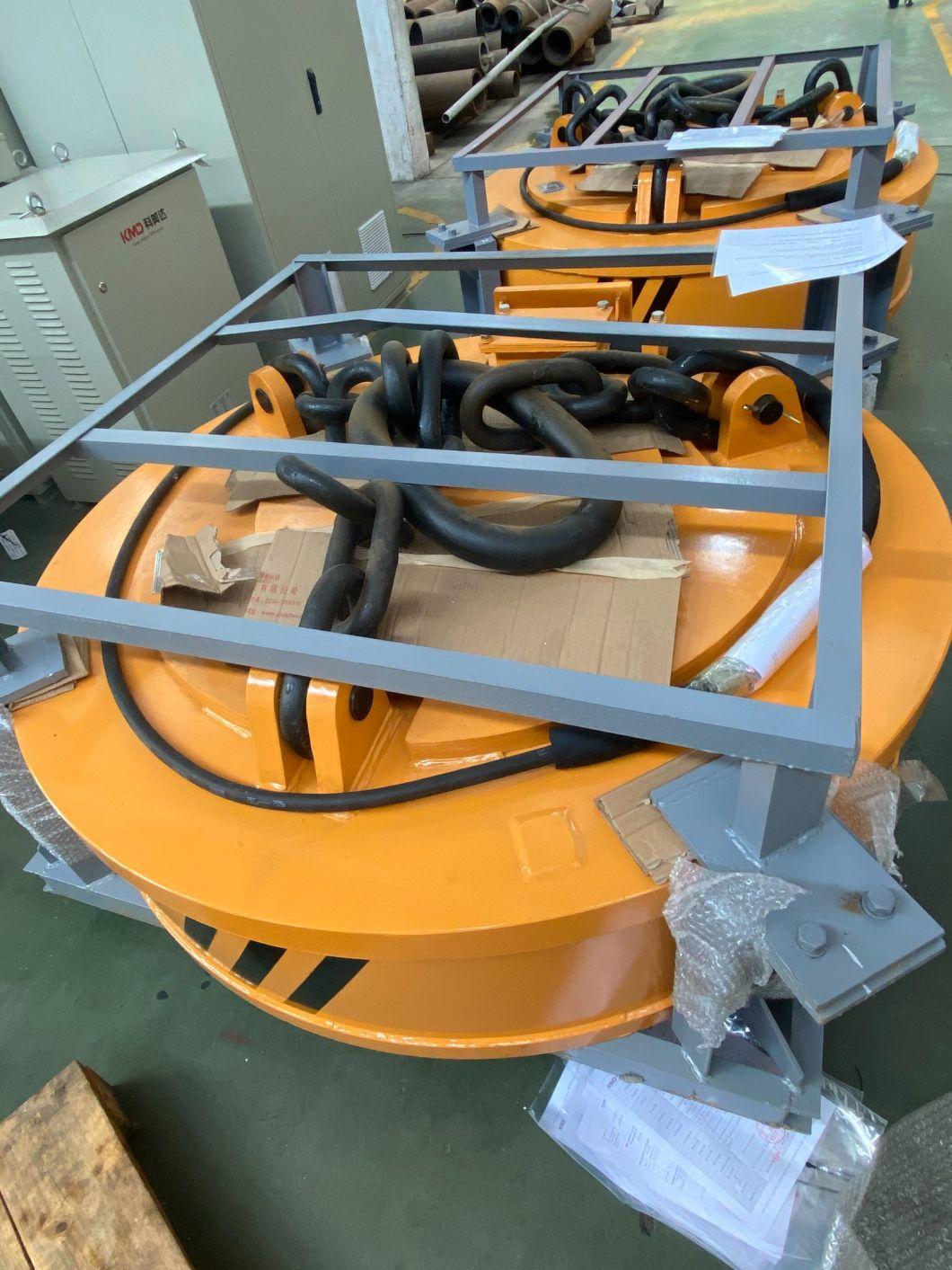 Circular Lifting Magnet with Lifting Chains for Steel Scraps