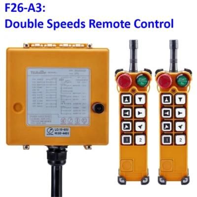 F26-A3 Single Speed Safety Industrial Wireless Remote Control for Hoist Cranes with 1 Receiver and 2 Transmitters