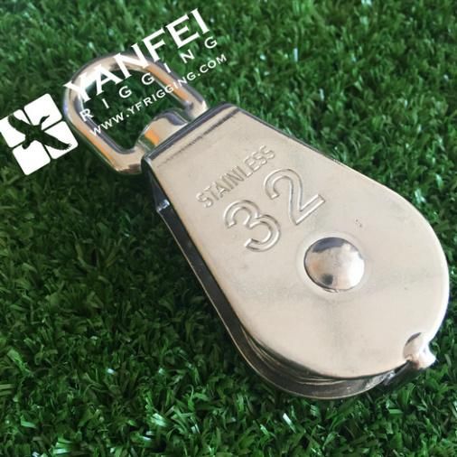 Stainless Steel Swivel Rope Pulley with Single/Double Wheel