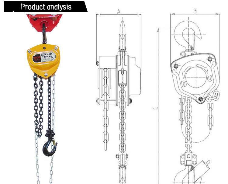 5 Ton Chain Block 3 Ton Hand Chain Block 3 Meters