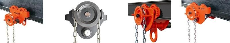 0.5t-5t China Manufactuory Heavy Duty Hand Push Chain Trolley (GCT-C)