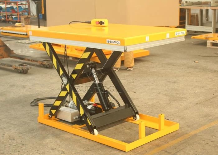 Lifting Table for Lifting or Lowering Materials to Feed Machines