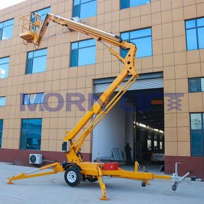 14m 16m Morn China Aerial Working Tow Behind Boom Lift